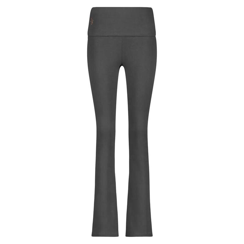 Pranafied - Legging de yoga tendance, bande rabattable et jambes évasées - Ash