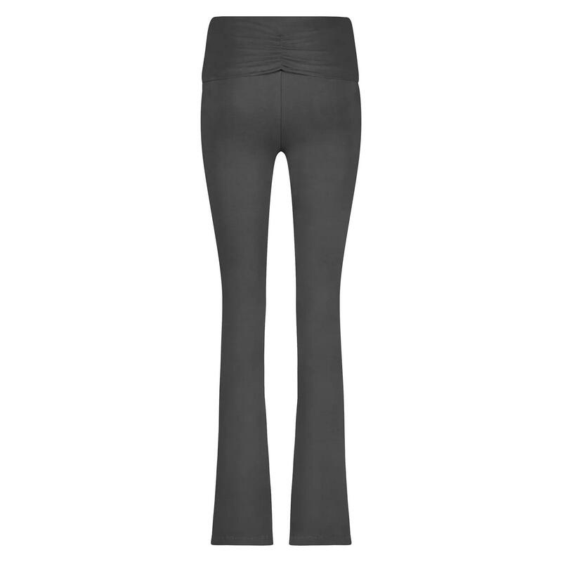 Pranafied - Legging de yoga tendance, bande rabattable et jambes évasées - Ash