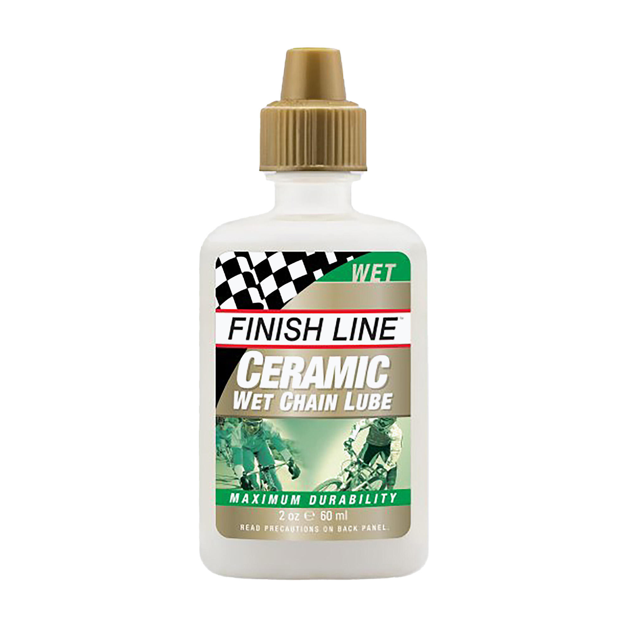 Finish Line Ceramic Bike Wet Lubricant 60ml/2oz Road MTB Cycling FINISH