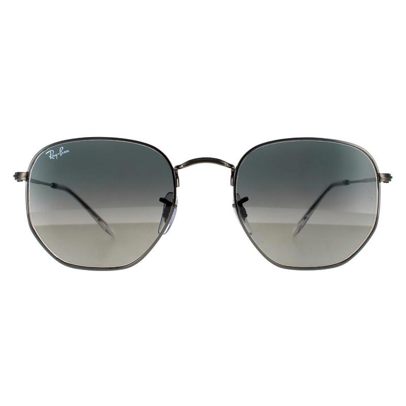 Ray Ban RB3548N zeshoekige zilveren zonnebril