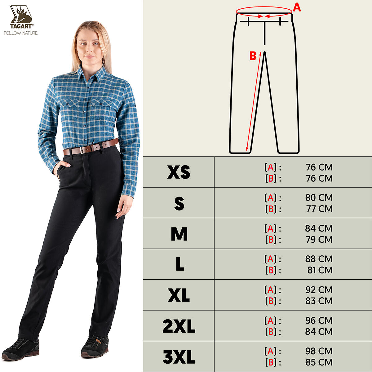 Pantalon de chasse pour femme Tagart Falcon Black élastique 2/5