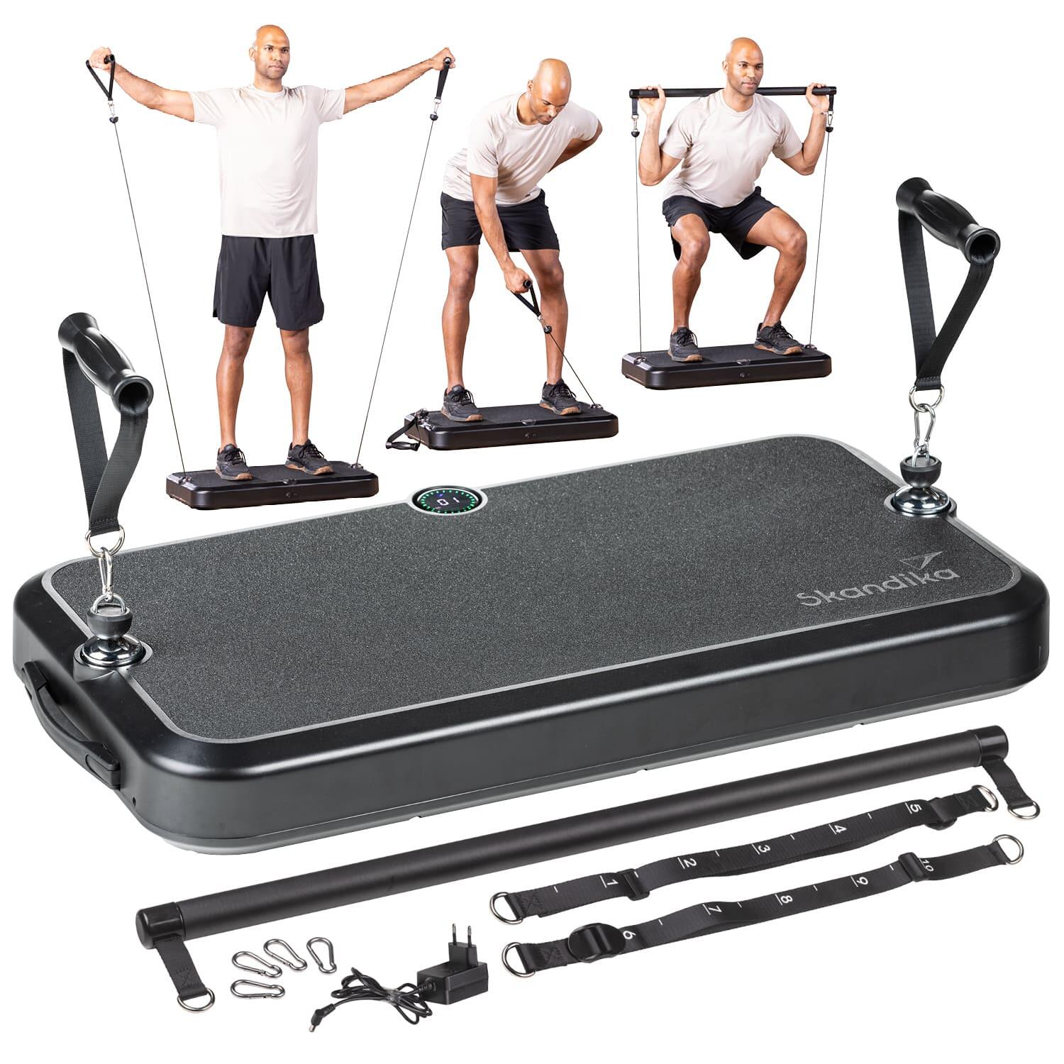 Skandika - Station De Musculation Smart Training Station - Appareil De Fitness À Domicile - Plateforme Vibrante - Noir - Taille Unique - Decathlon