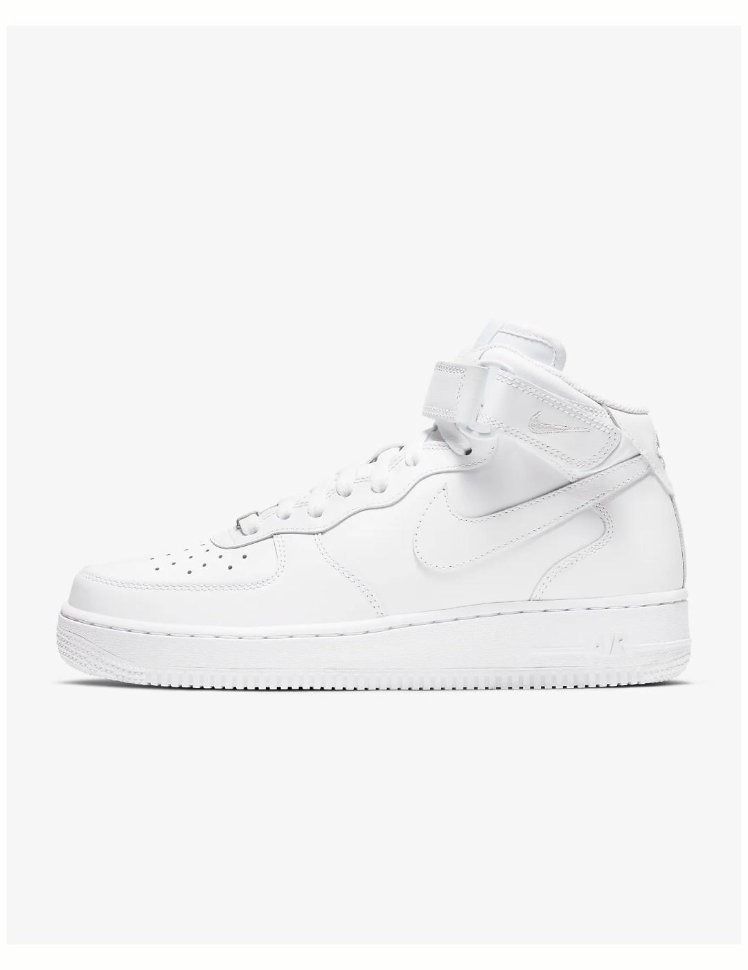 Nike Air Force 1 Mid Triple White (W) 2/6