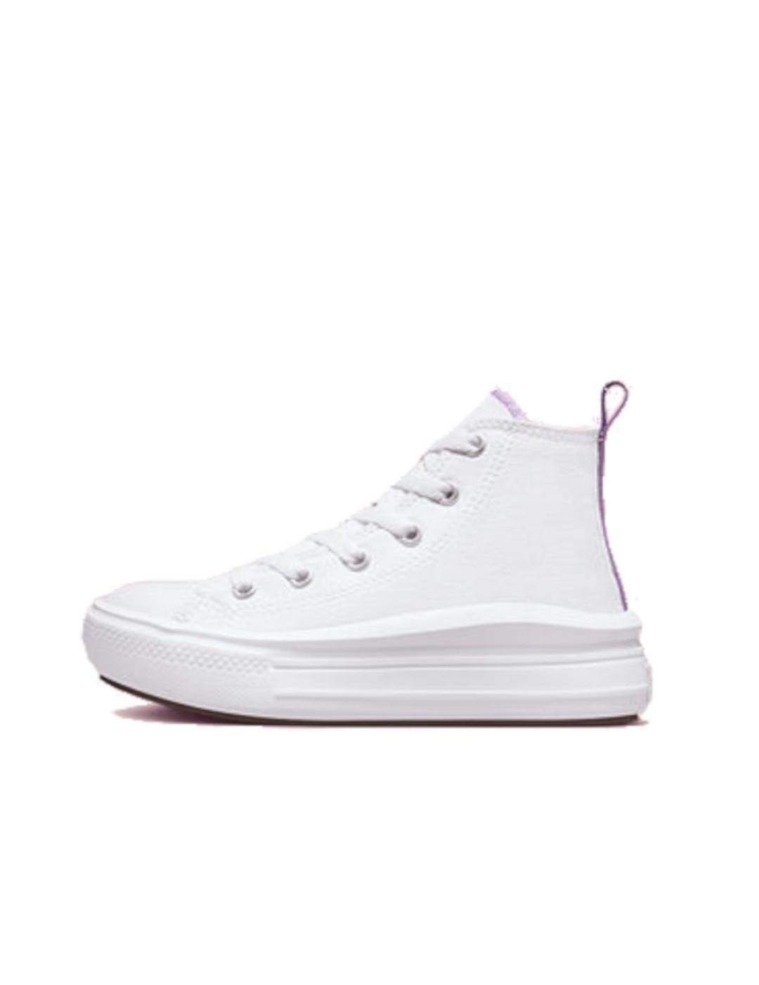Chaussures pour fille Converse Move haute toile ps Blanc 2/4