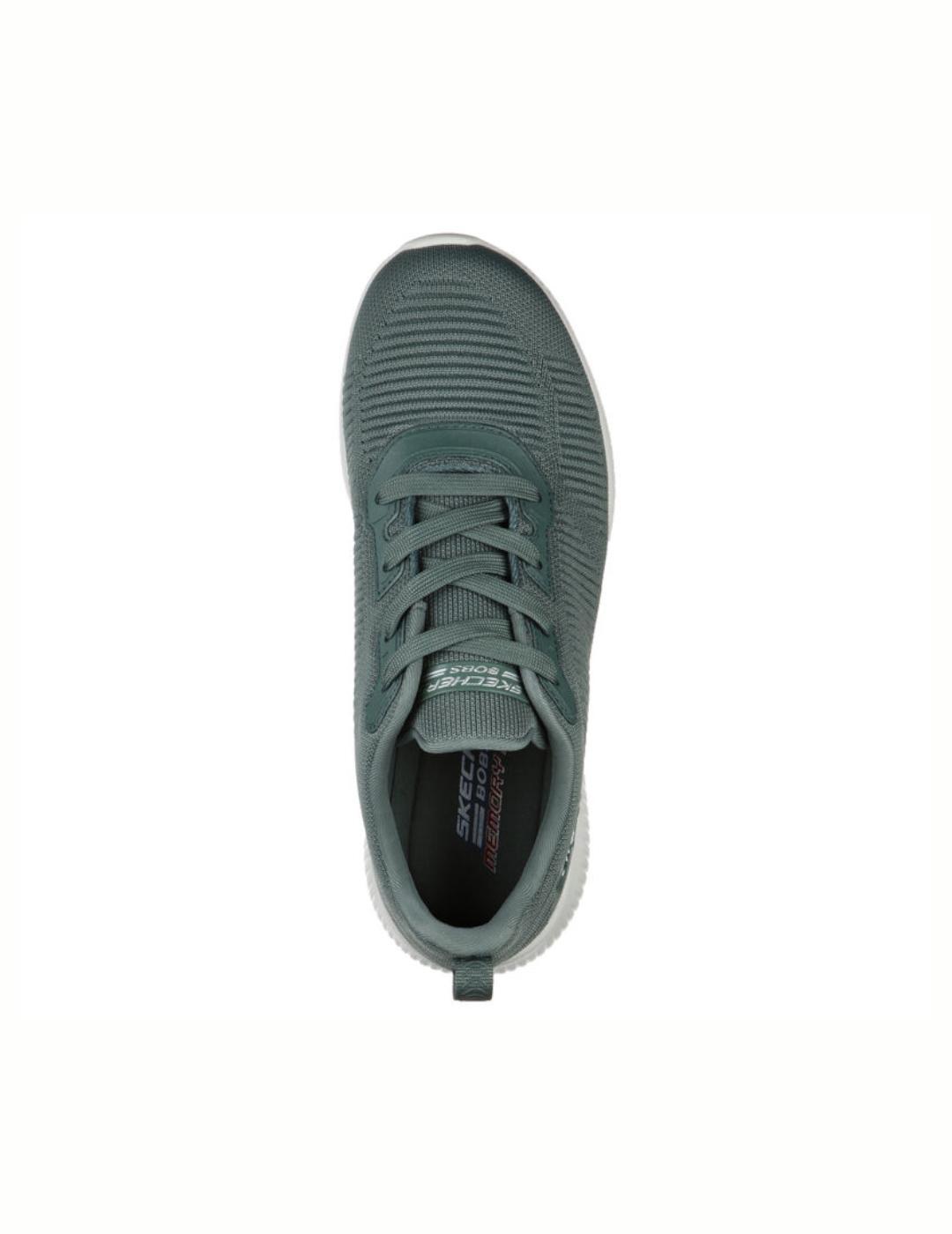 Zapatillas para Mujer Skechers Bobs squad touch talk  Verde 4/5