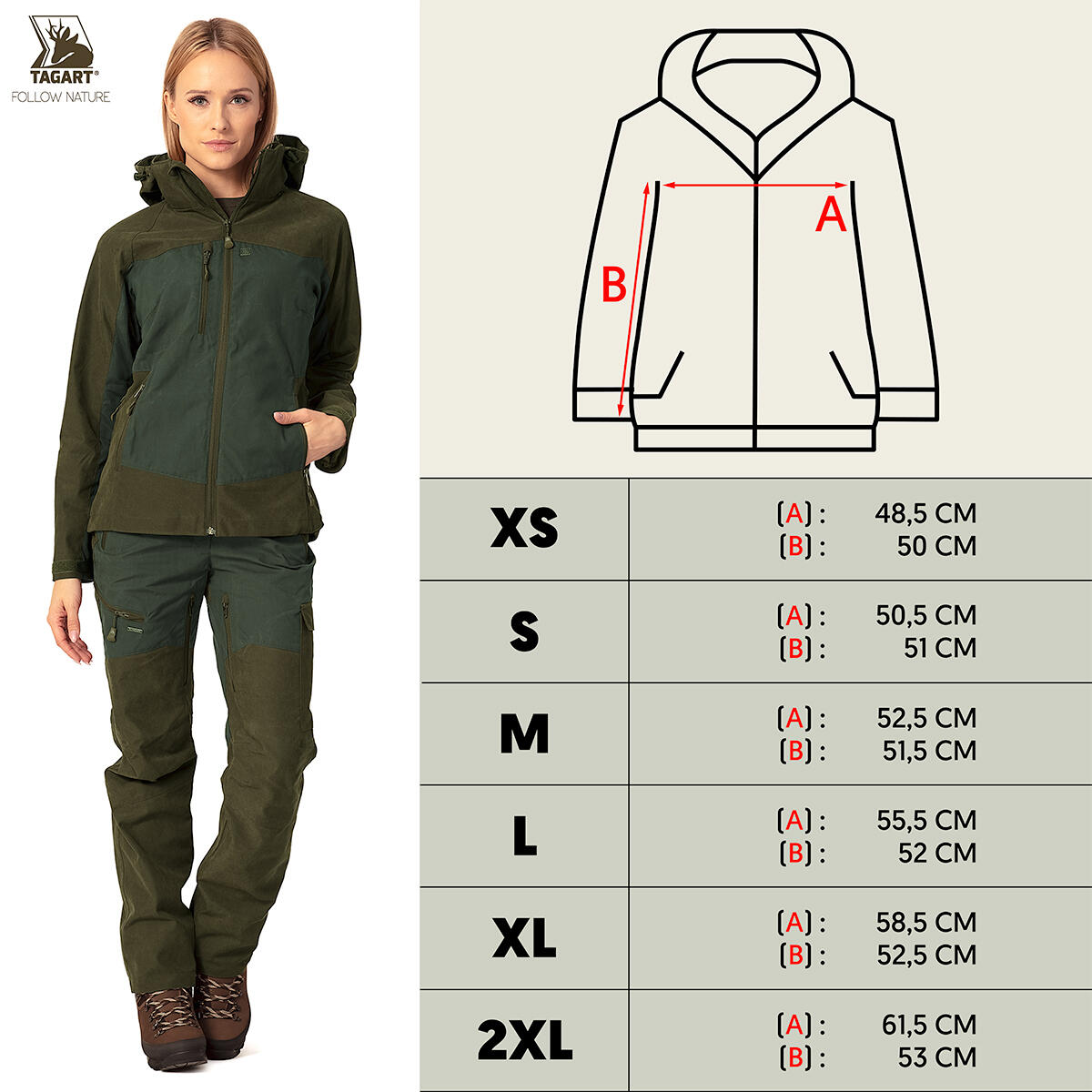 Veste de chasse pour femme Tagart Iron 2 Green robuste avec membrane 2/5