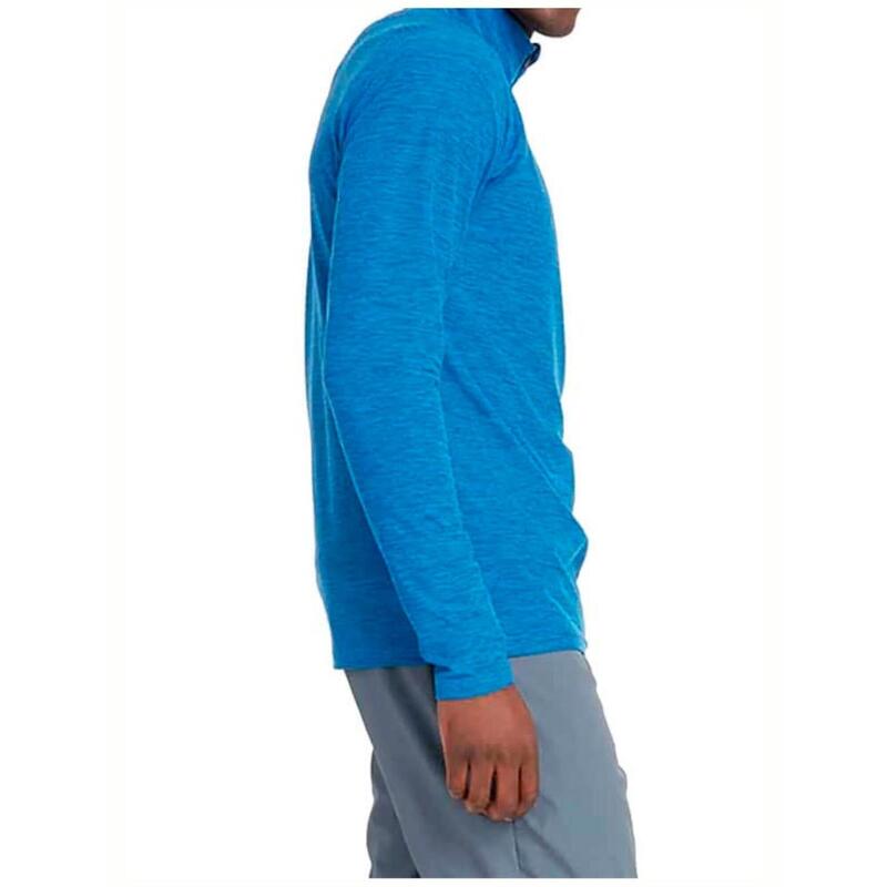 Camiseta para Hombre New balance Space dye 1/4 zip l/s  Azul