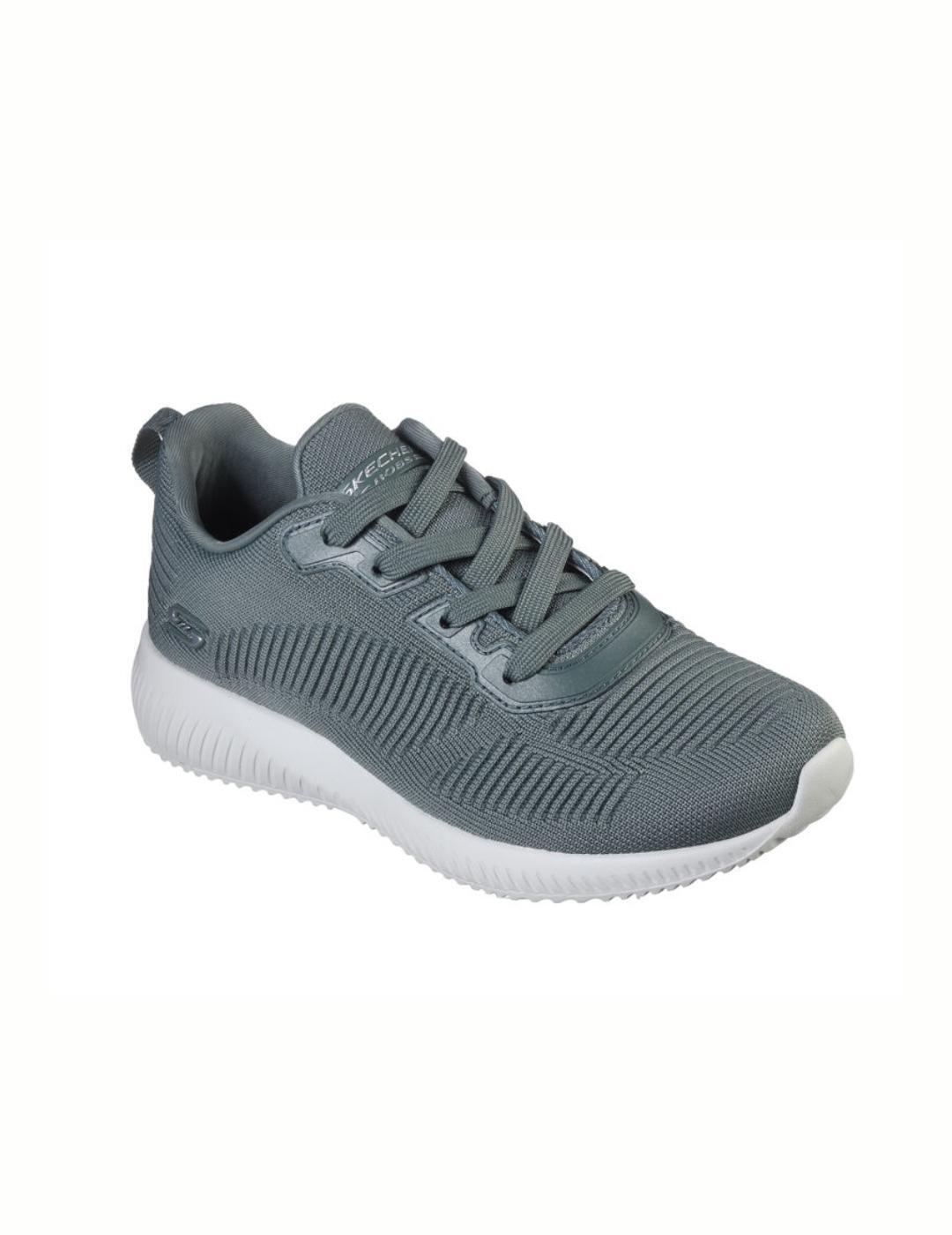 Zapatillas para Mujer Skechers Bobs squad touch talk  Verde 3/5