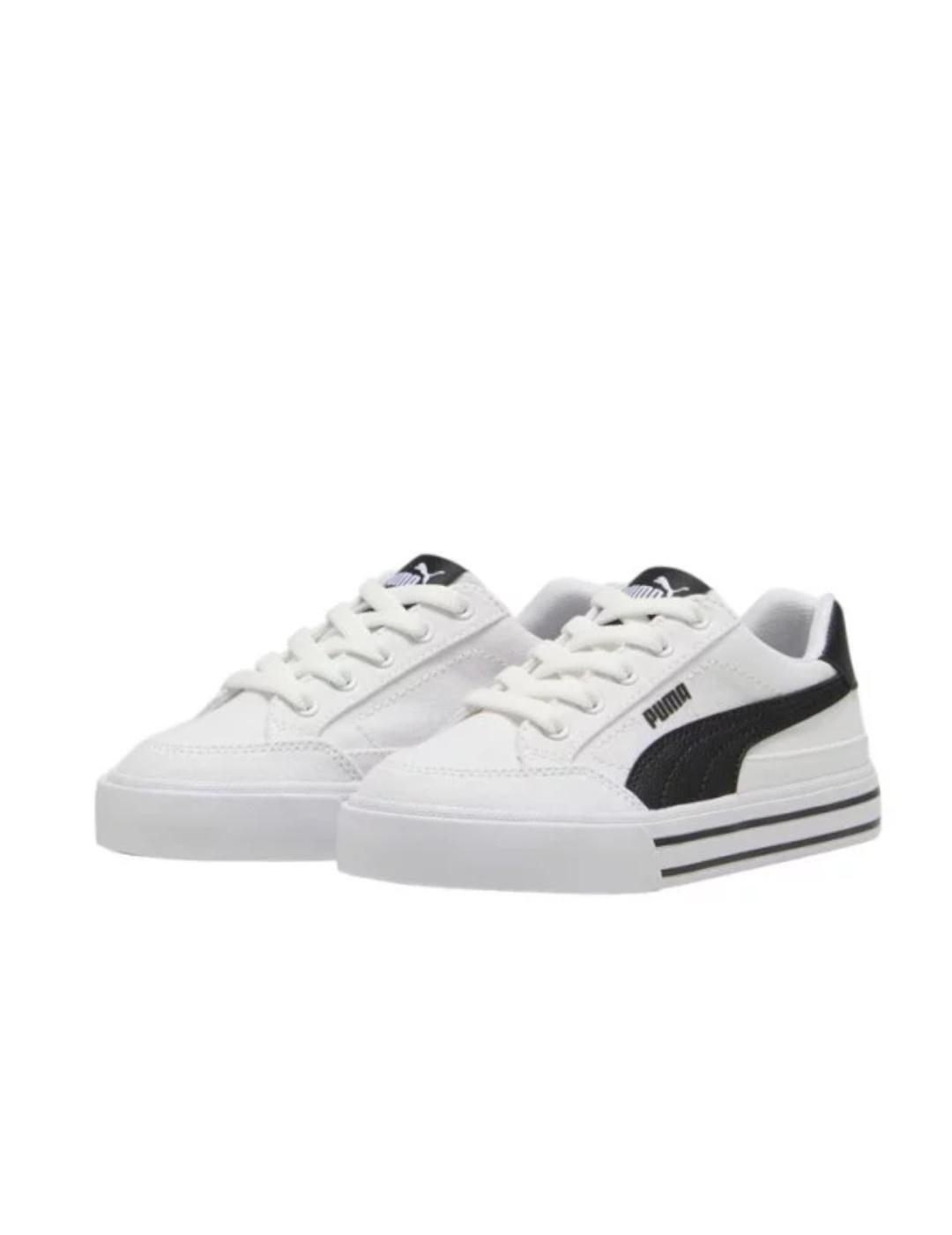 Zapatillas Puma Court classic lona ps Blanco 3/4