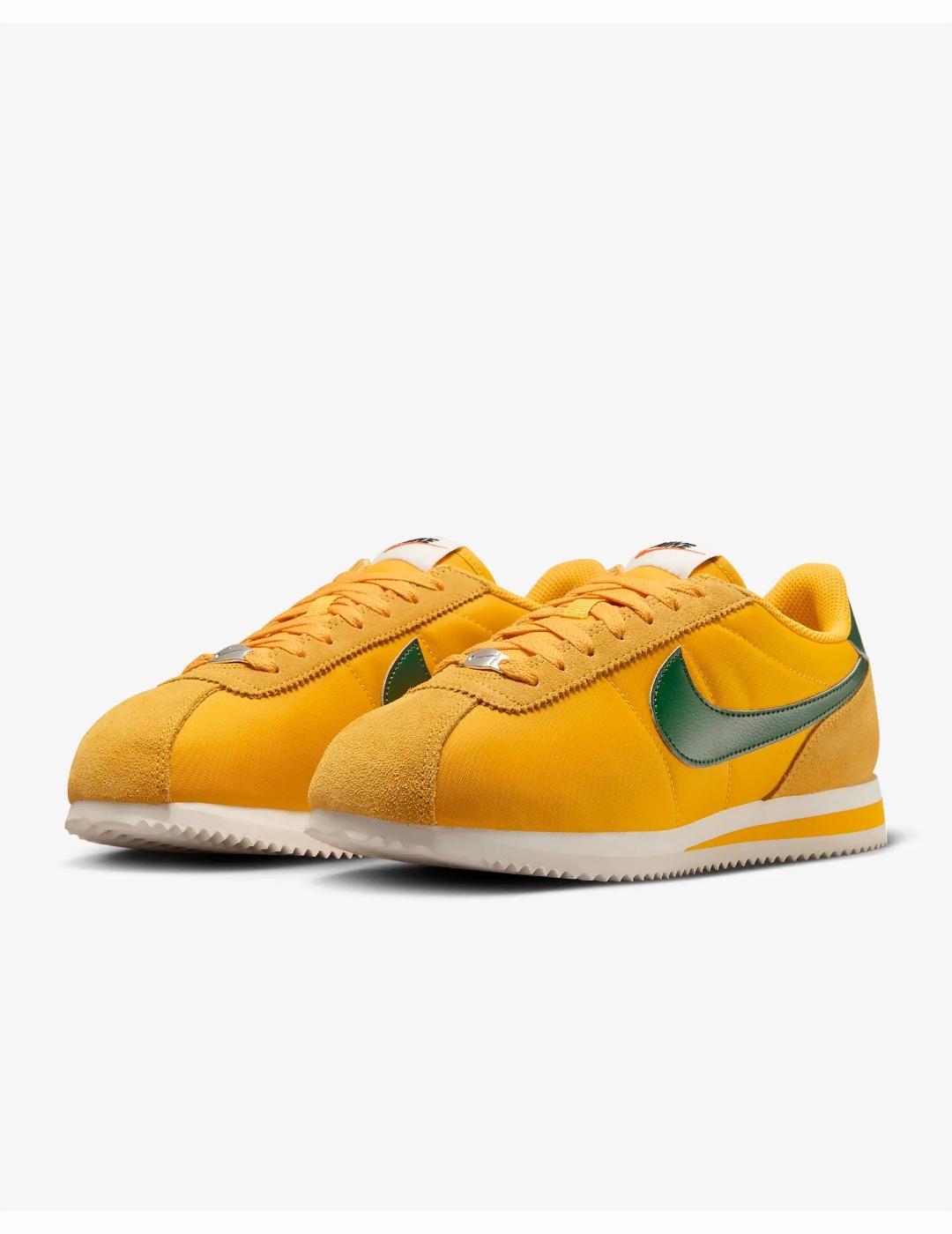 Nike Cortez Textile Yellow Ochre Gorge Green (Donna) 3/5