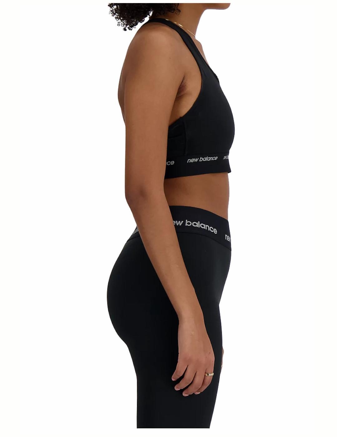 Top para Mujer New balance Sleek medium support sports Negro 3/3