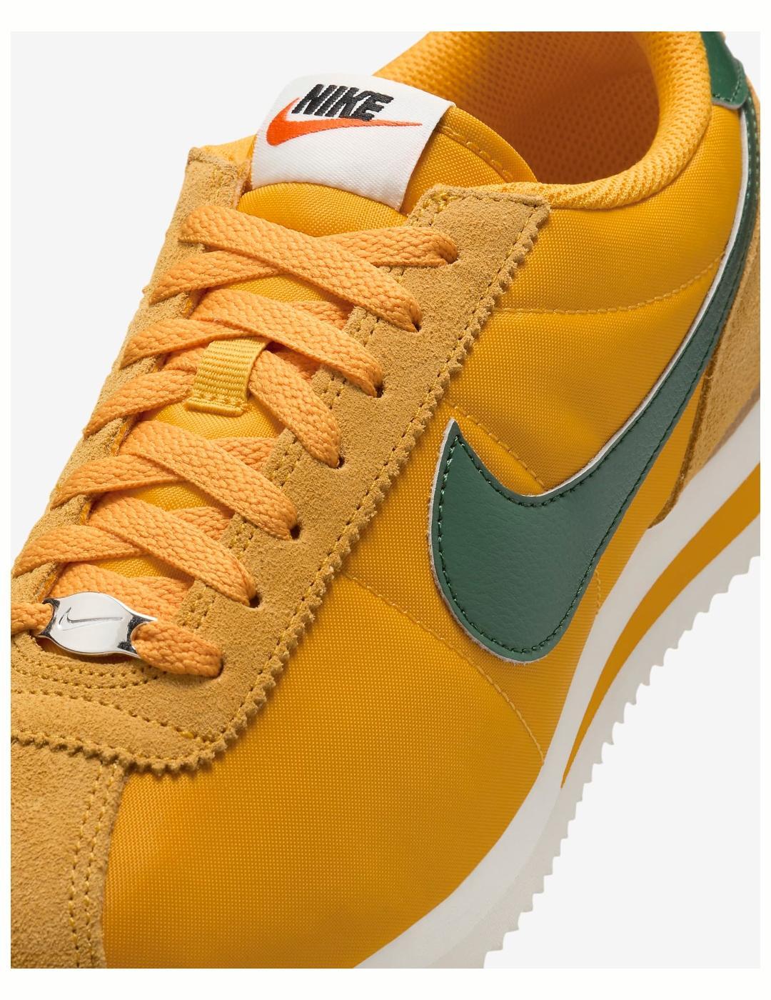 Nike Cortez Textile Yellow Ochre Gorge Green (Donna) 4/5