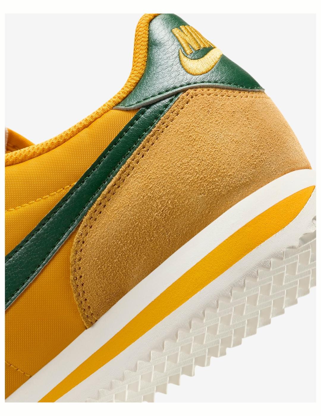 Nike Cortez Textile Yellow Ochre Gorge Green (Donna) 5/5