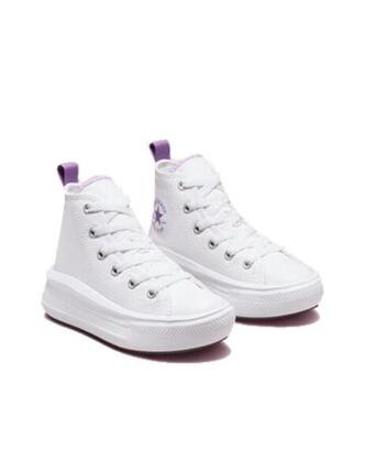 Zapatillas para Niña Converse Move alta lona ps Blanco