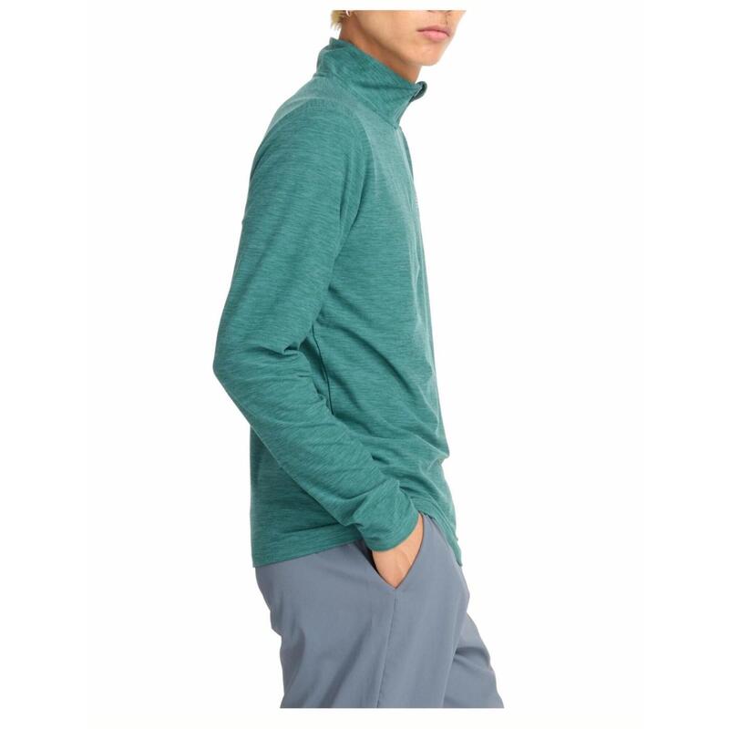 Camiseta para Hombre New balance Space dye 1/4 zip l/s  Verde