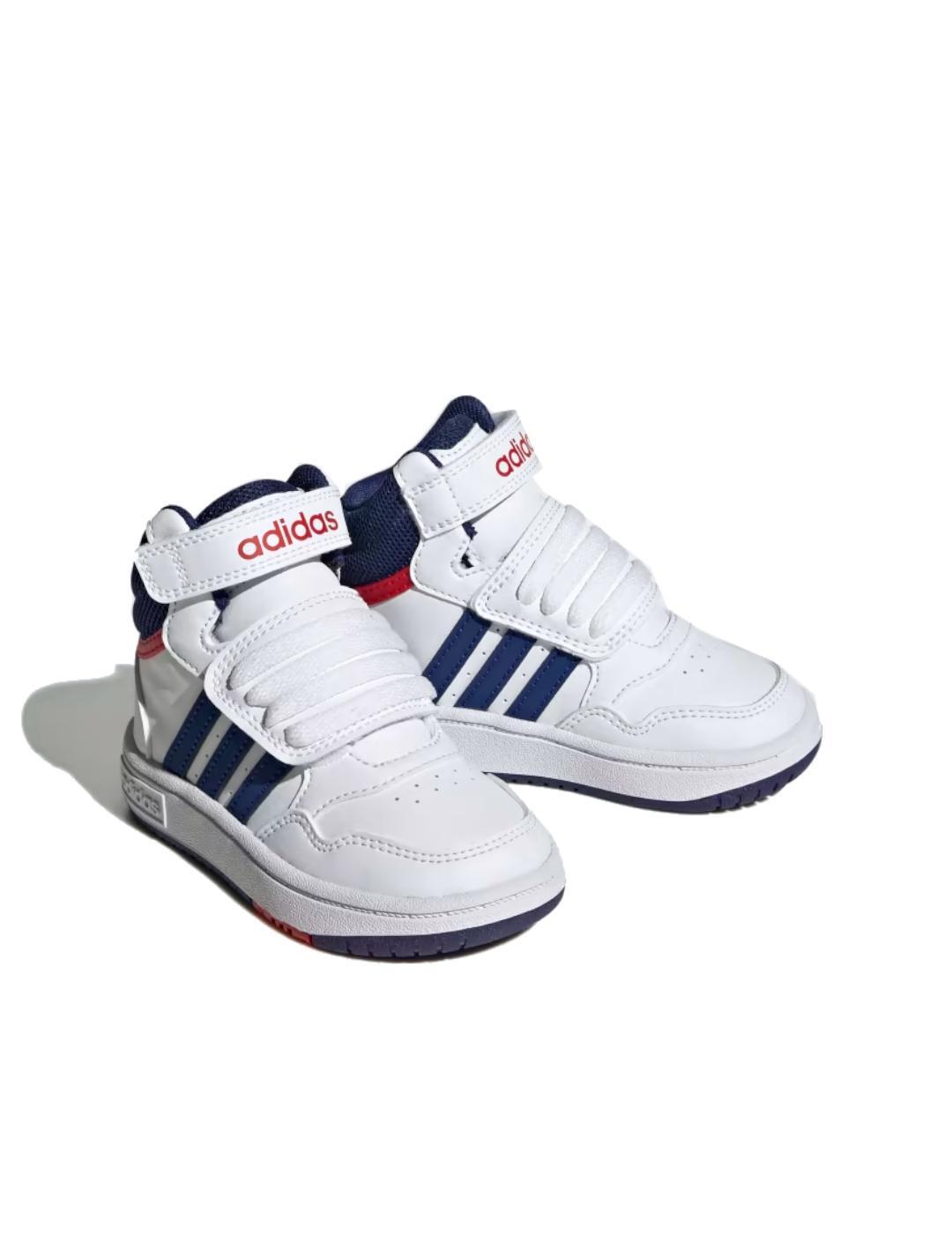 Zapatillas para Niño Adidas Hoops mid 3.0 ac Blanco 3/5