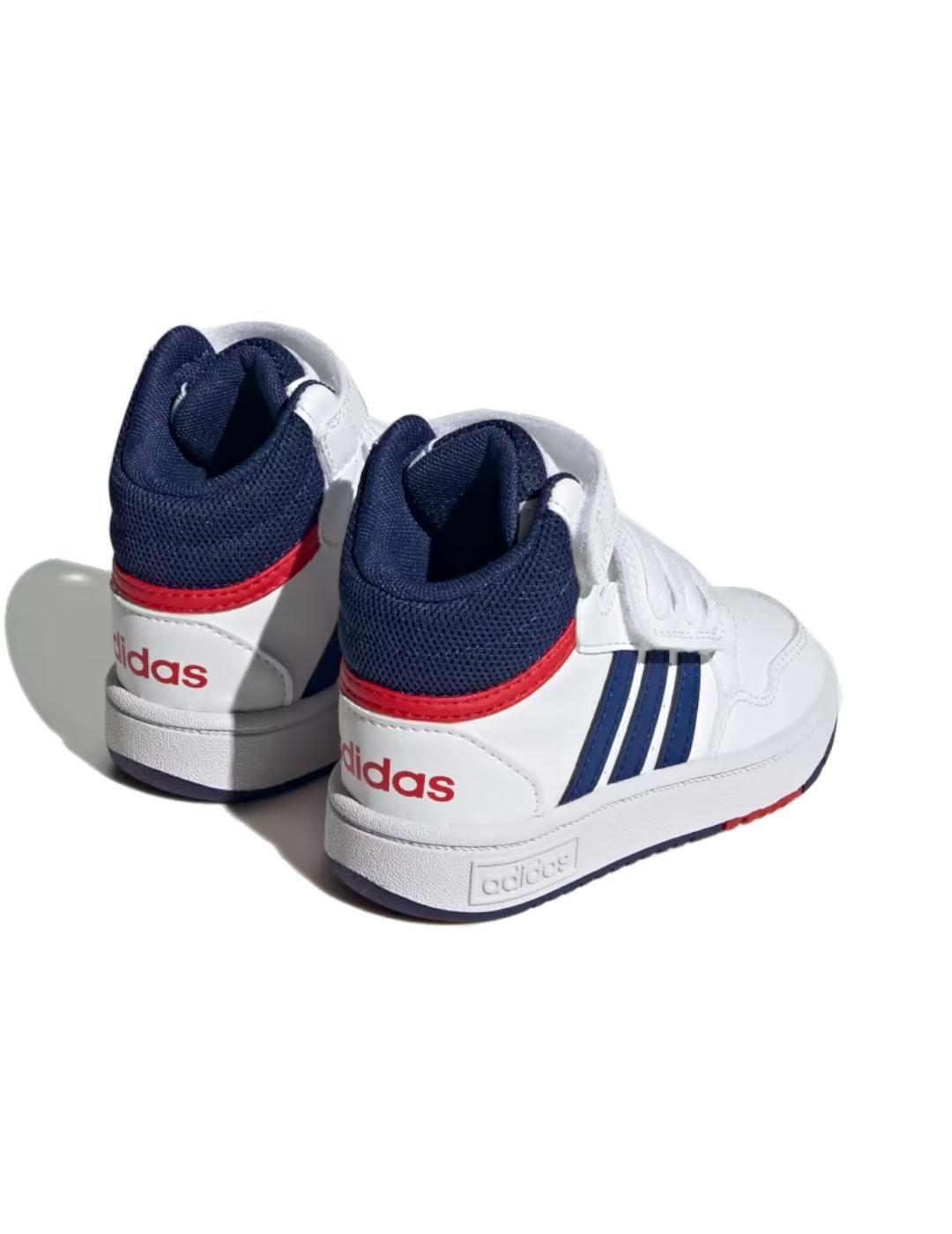 Zapatillas para Niño Adidas Hoops mid 3.0 ac Blanco 4/5