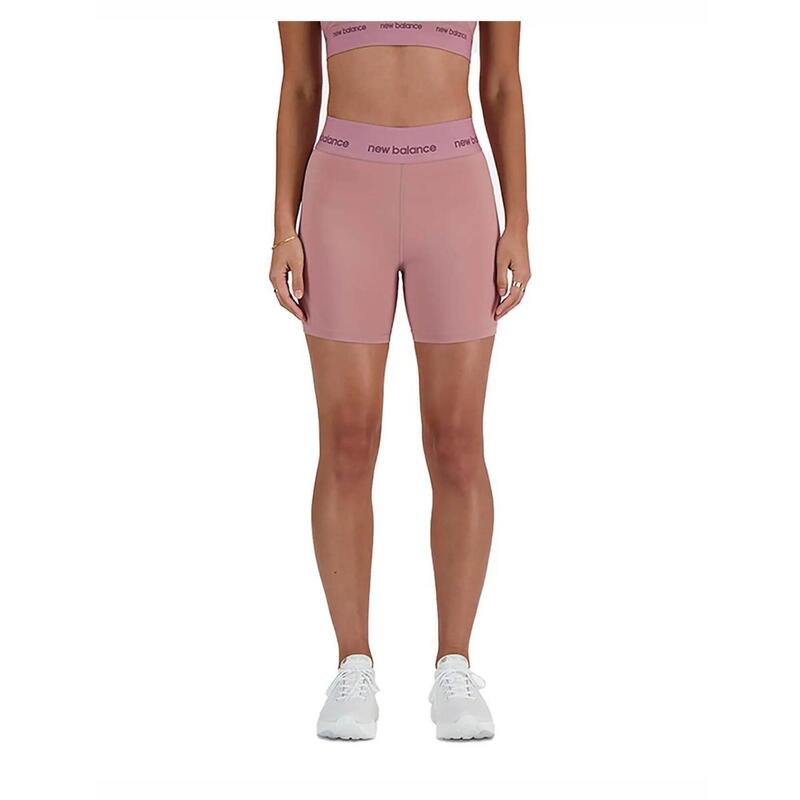 Malla short de running para Mujer New balance  sleek high rise sport  Rosa