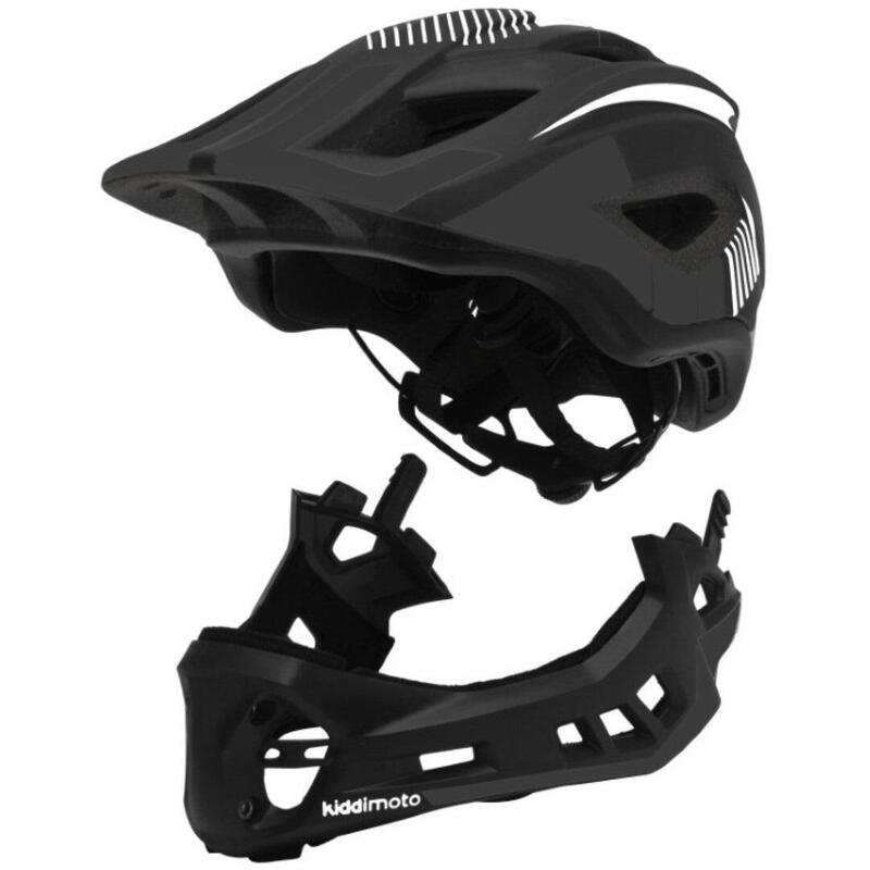KIDDIMOTO Full Face helm Black-white