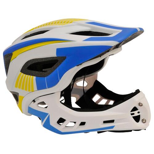 Casque Intégral Blanc-Bleu