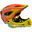 KIDDIMOTO Full Face helm Orange-Red