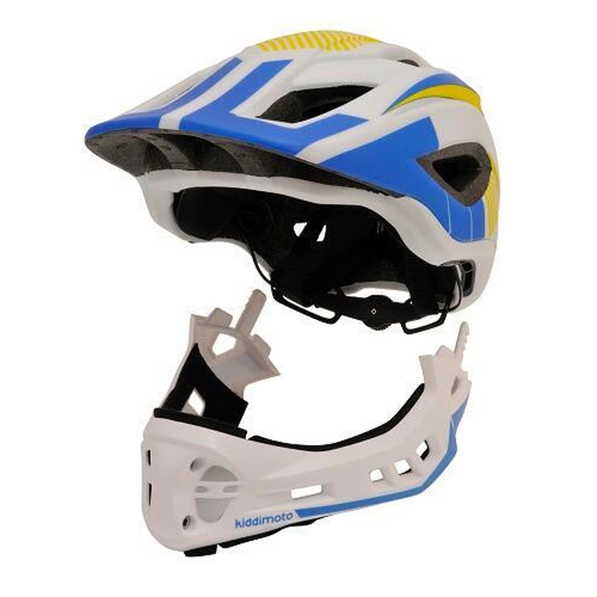 Casque Intégral Blanc-Bleu