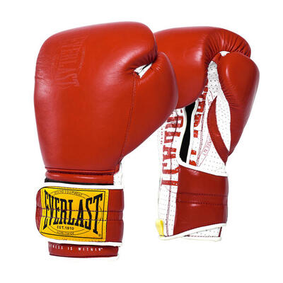 Everlast 1910 hook & loop sparring handschoenen | rood | 16-oz