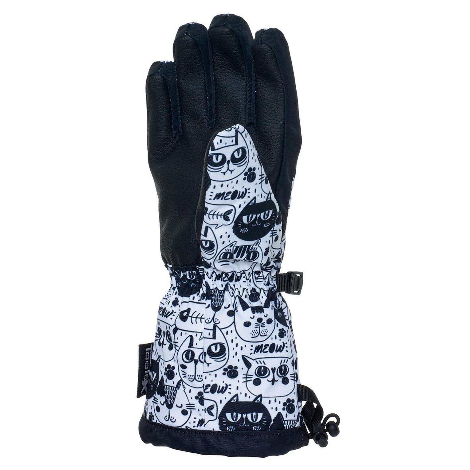 Guantes de esquí Tootex Black & White Cats Kids Multicolor