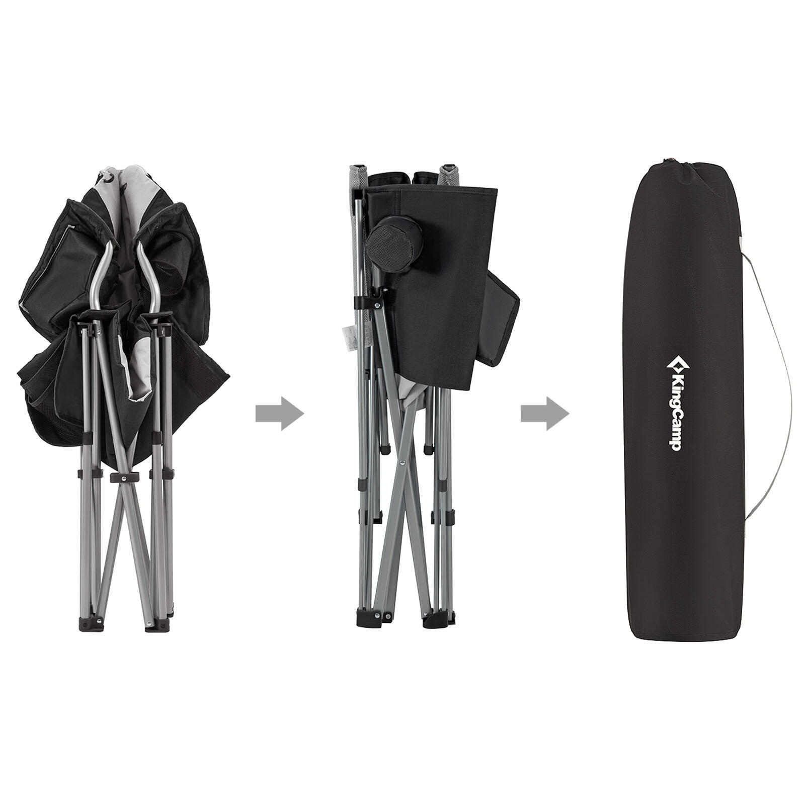 Silla de camping plegable Pesca Exterior Bolsa frío 160 kg 7/7