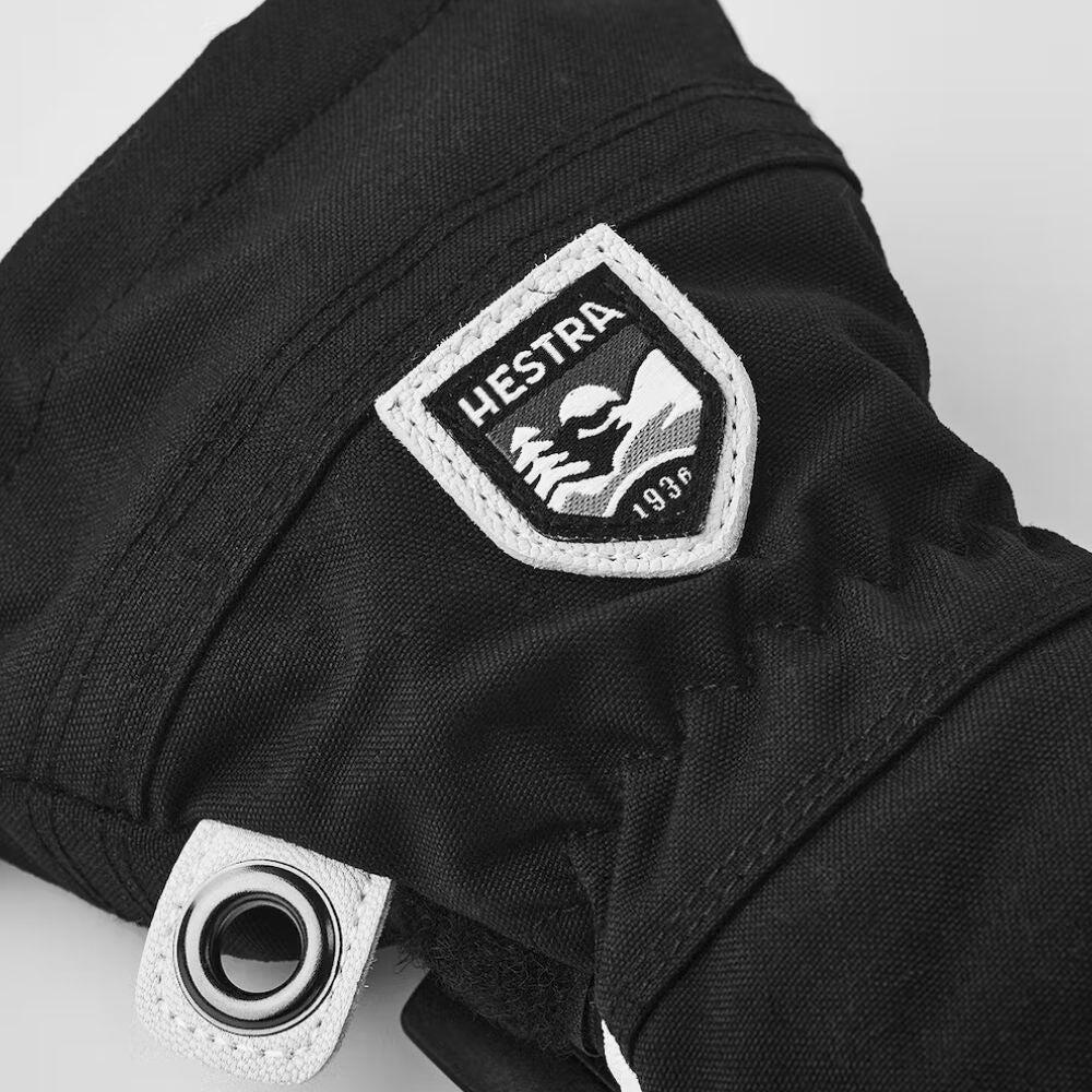 Hestra Army Leather Heli Jnr Ski Mittens - black (30561-100) 3/4