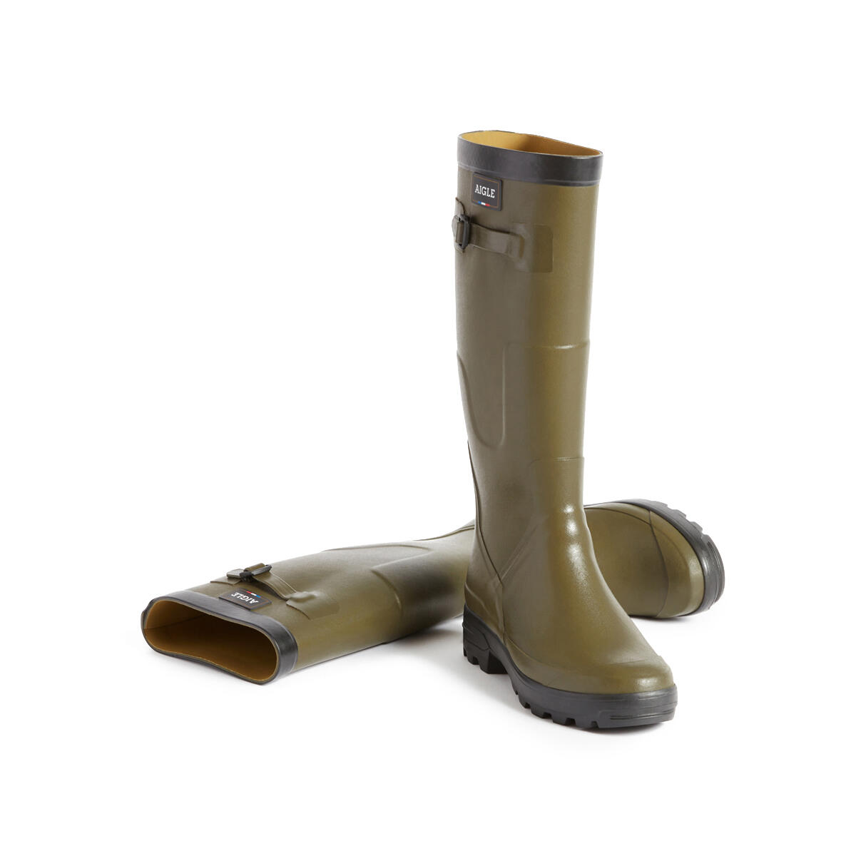 Aigle - Botte De Chasse Experte Légère Benyl M Homme Kaki - Bottes De Chasse - Marron|vert - 43 - Decathlon
