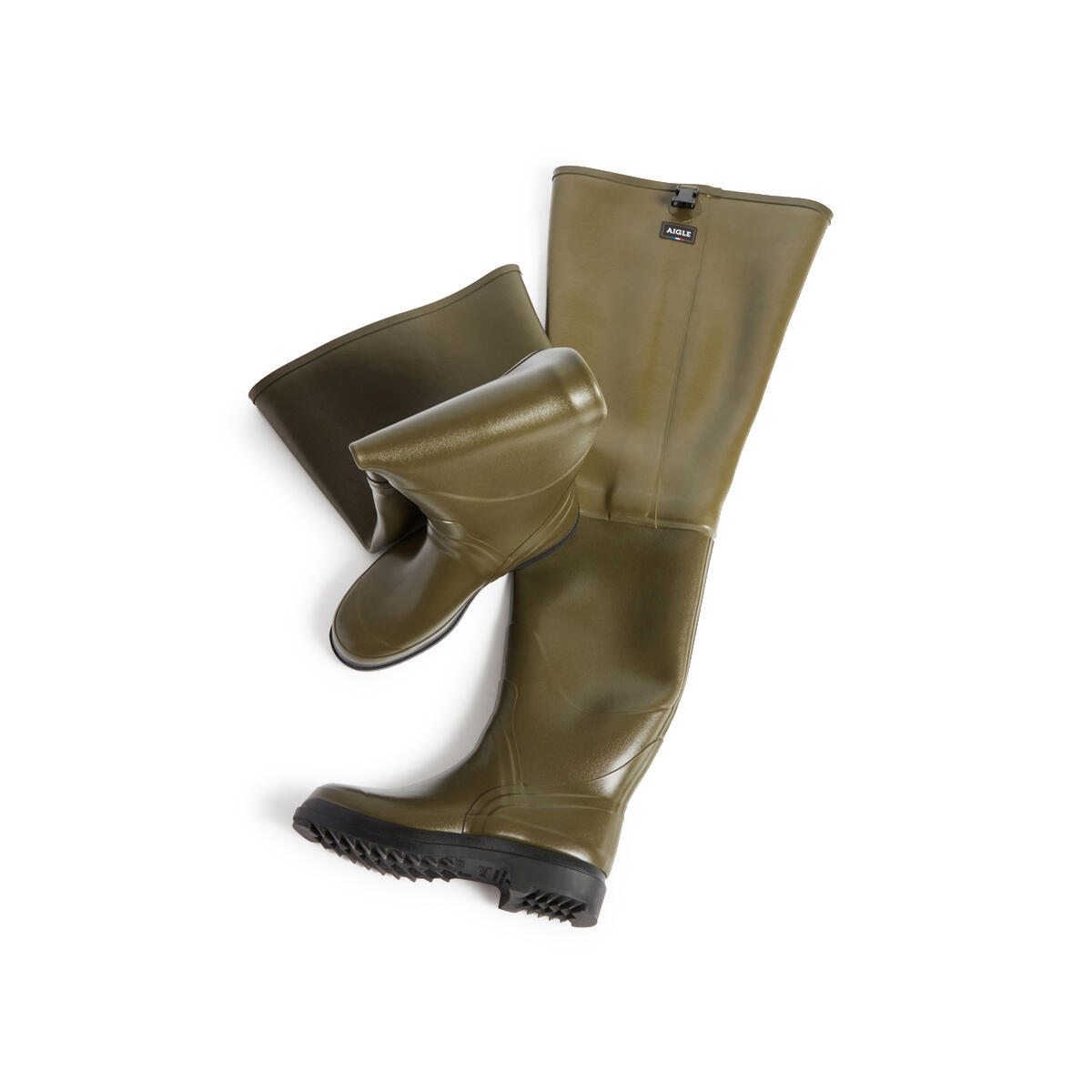 Cuissarde de pêche polyvalente TRUITE Homme Kaki 3/6