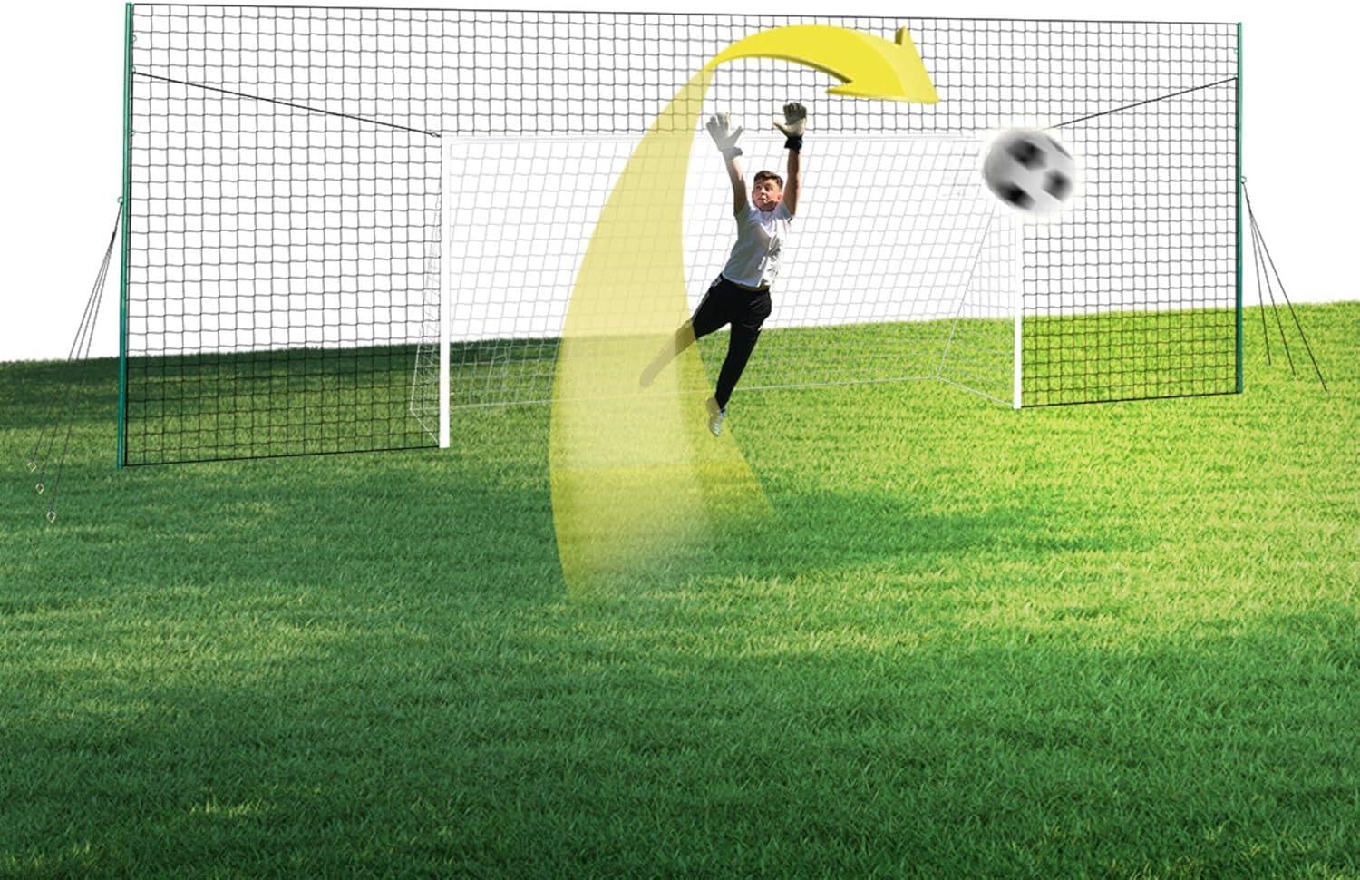 OPEN GOAAAL! Groot voetbaldoel 4,9m x 2,1m met 3,0m hoge achterwand en rebounder