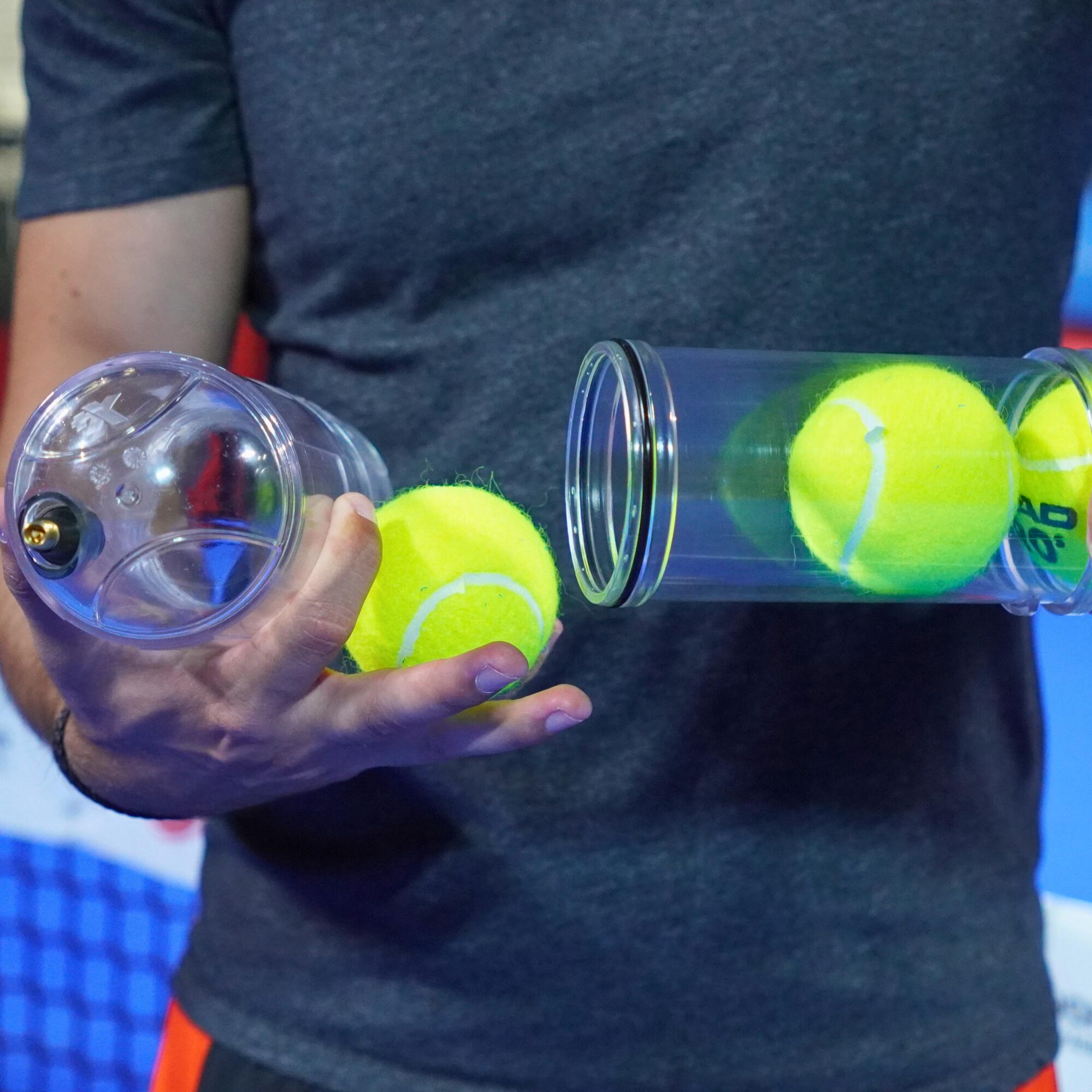 Drukregelaar voor tennis- en padelballen | TuboX4 Crystal (zonder pomp) 2/8