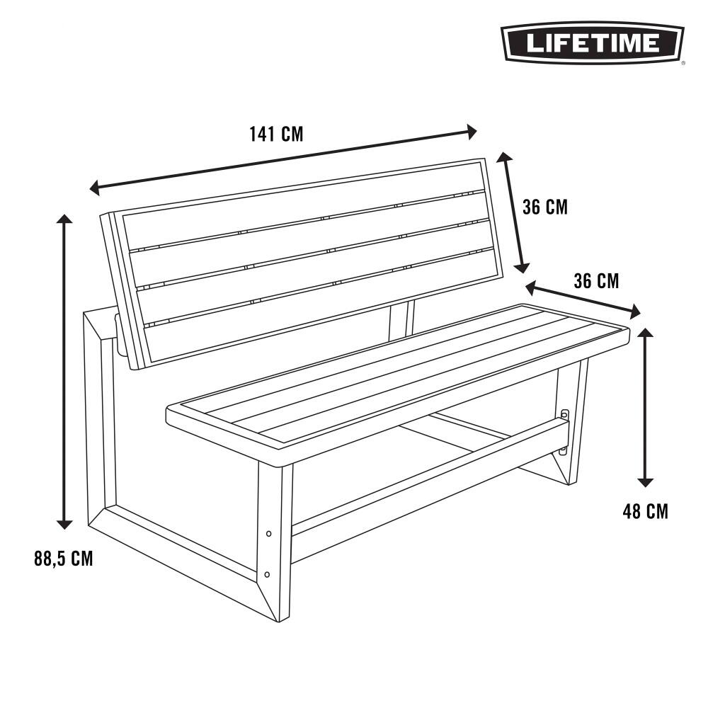 Lifetime Tuin bank convertible Bruin 7/7