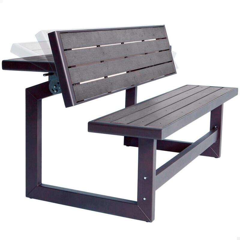 Banco convertible en mesa Lifetime color gris