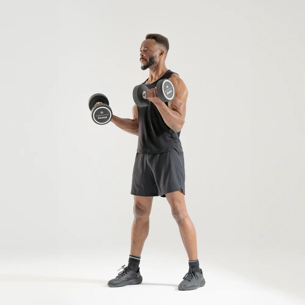 Mancuernas élite pu evergy 50kg par dumbbell cross training 4/5