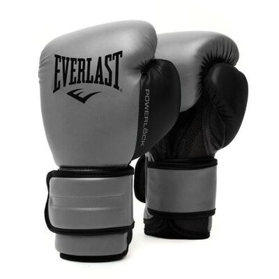 Everlast powerlock 2r (kick)bokshandschoenen | antraciet/zwart | 16-oz