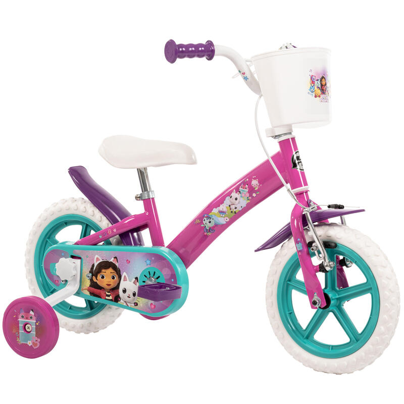 Vélo enfant 12" Huffy La maison magique de Gabby avec panier – 3 à 5 ans