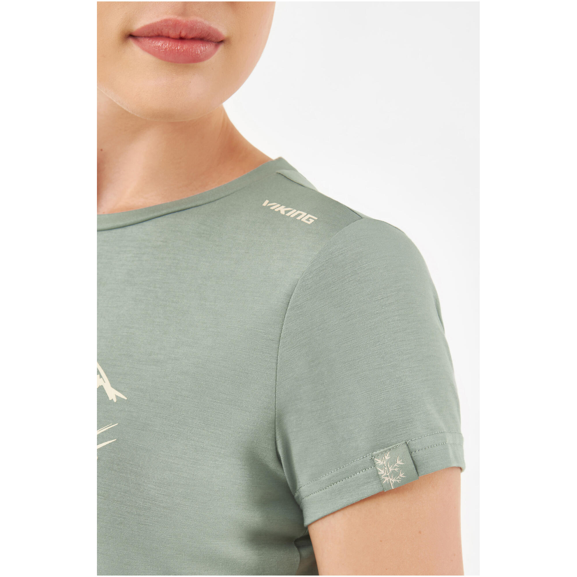 Tee Shirt Randonnée Femme Bambou Viking "Lenta Bamboo Light Lady" Vert 7/7