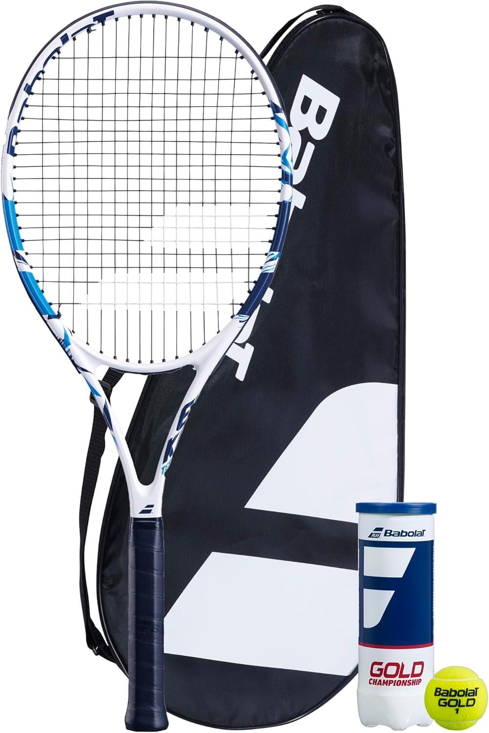 Babolat Evoke 102 Team Tennis Racket, Full Protective Cover & 3 Tennis Balls 1/3