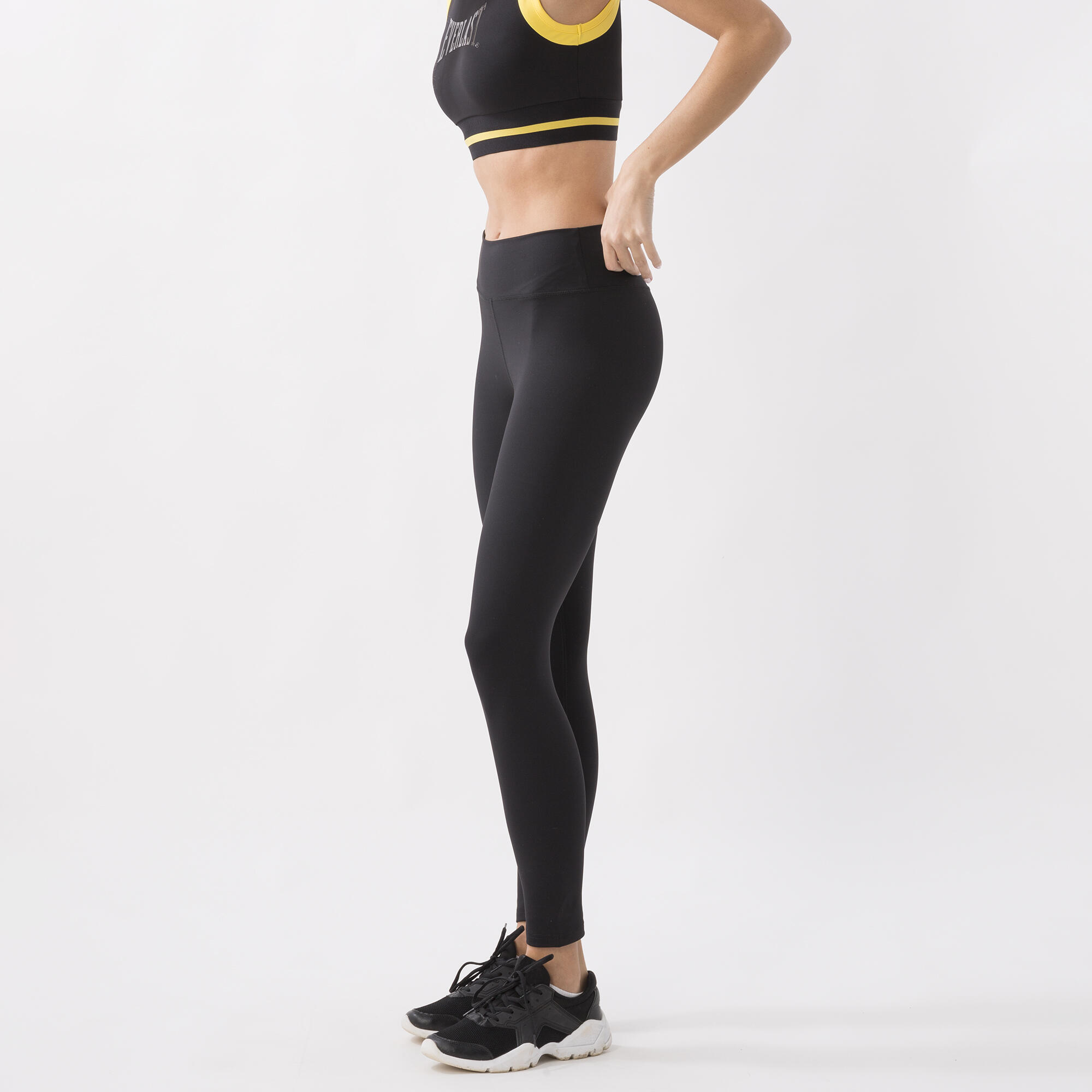 LEGGINGS DEPORTIVOS DE MICROFIBRA NEGRO POLIÉSTER, ELASTANO 2/6