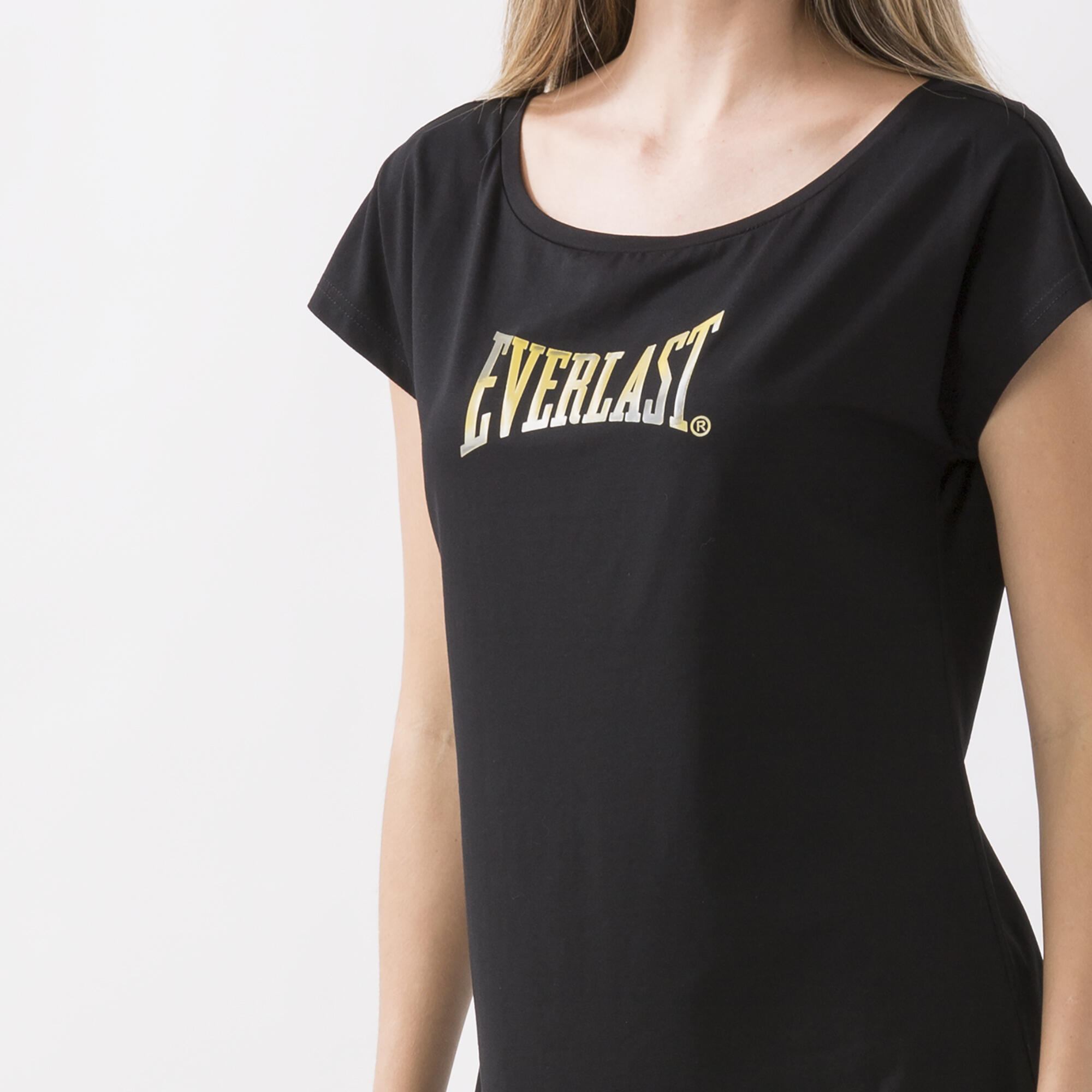 T-SHIRT SPORT IDENTITY IN JERSEY MODAL STRETCH NERO COTONE, MODAL, ELASTAN 3/6