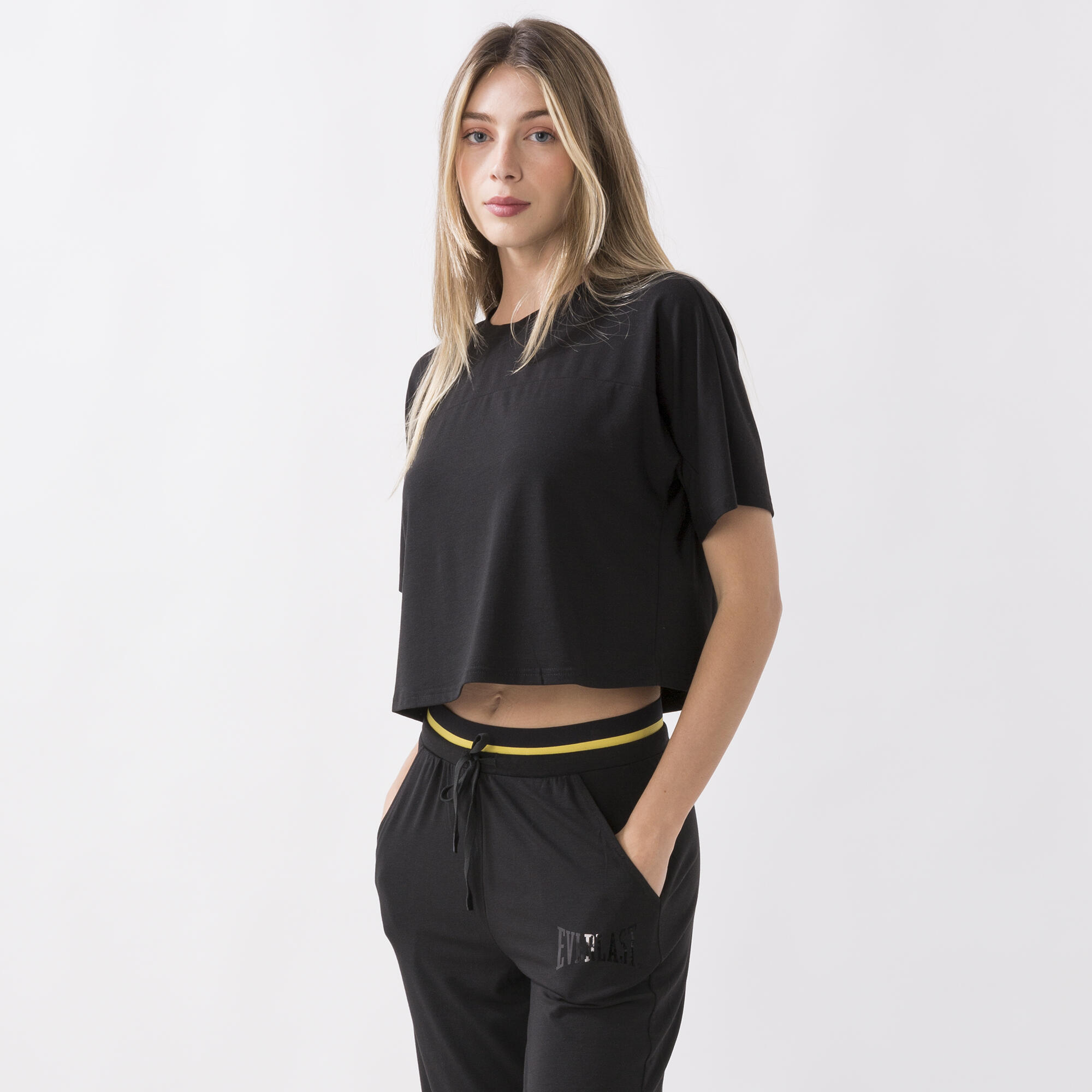 CAMISETA SPORT IDENTITY BOXY FIT NEGRO POLIÉSTER, LYOCELL, ELASTANO 3/6