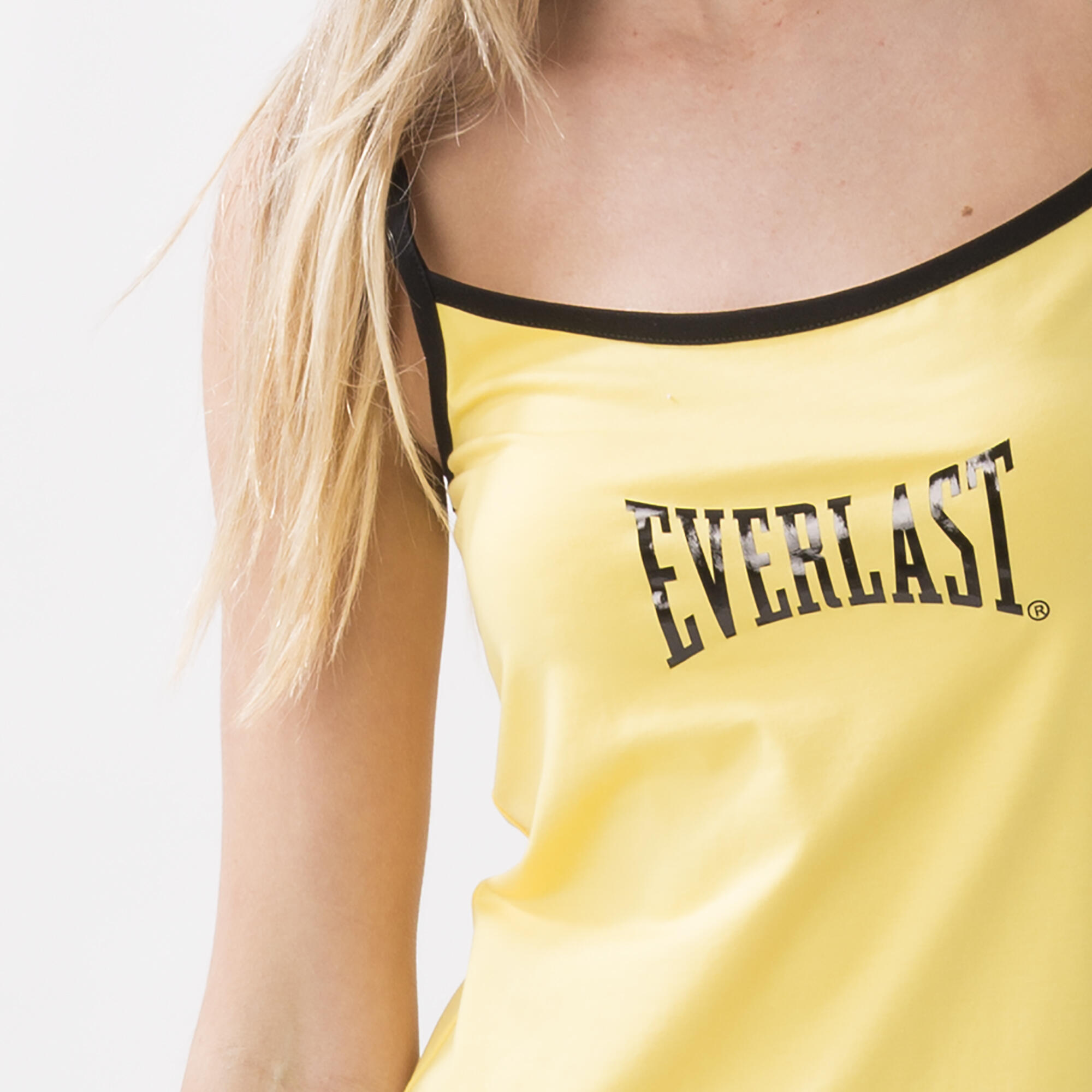 CAMISETA BÁSICA EN JERSEY ELÁSTICO AMARILLO LIMÓN ALGODÓN, MODAL, ELASTANO 6/6
