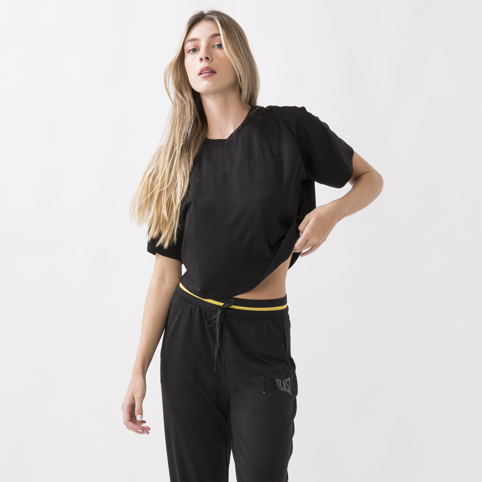CAMISETA SPORT IDENTITY BOXY FIT NEGRO POLIÉSTER, LYOCELL, ELASTANO 5/6