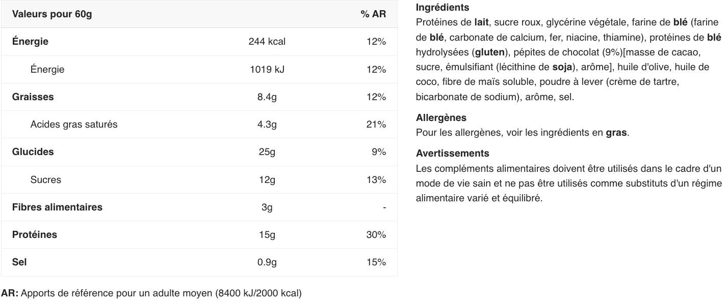 Cookies protéinés - Protein Cookie - Caramel Salé Boite de 12 2/5
