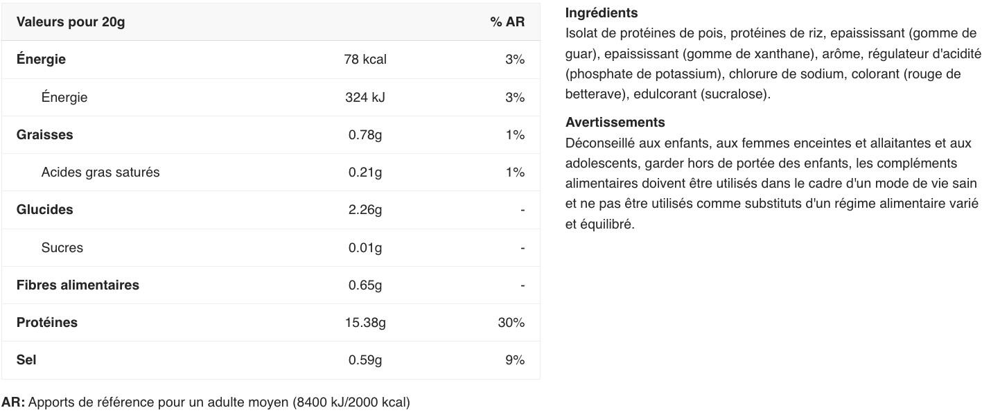 Protéines végétales - Vegan Protein - Fête des Fruits Rouges 500g 2/4