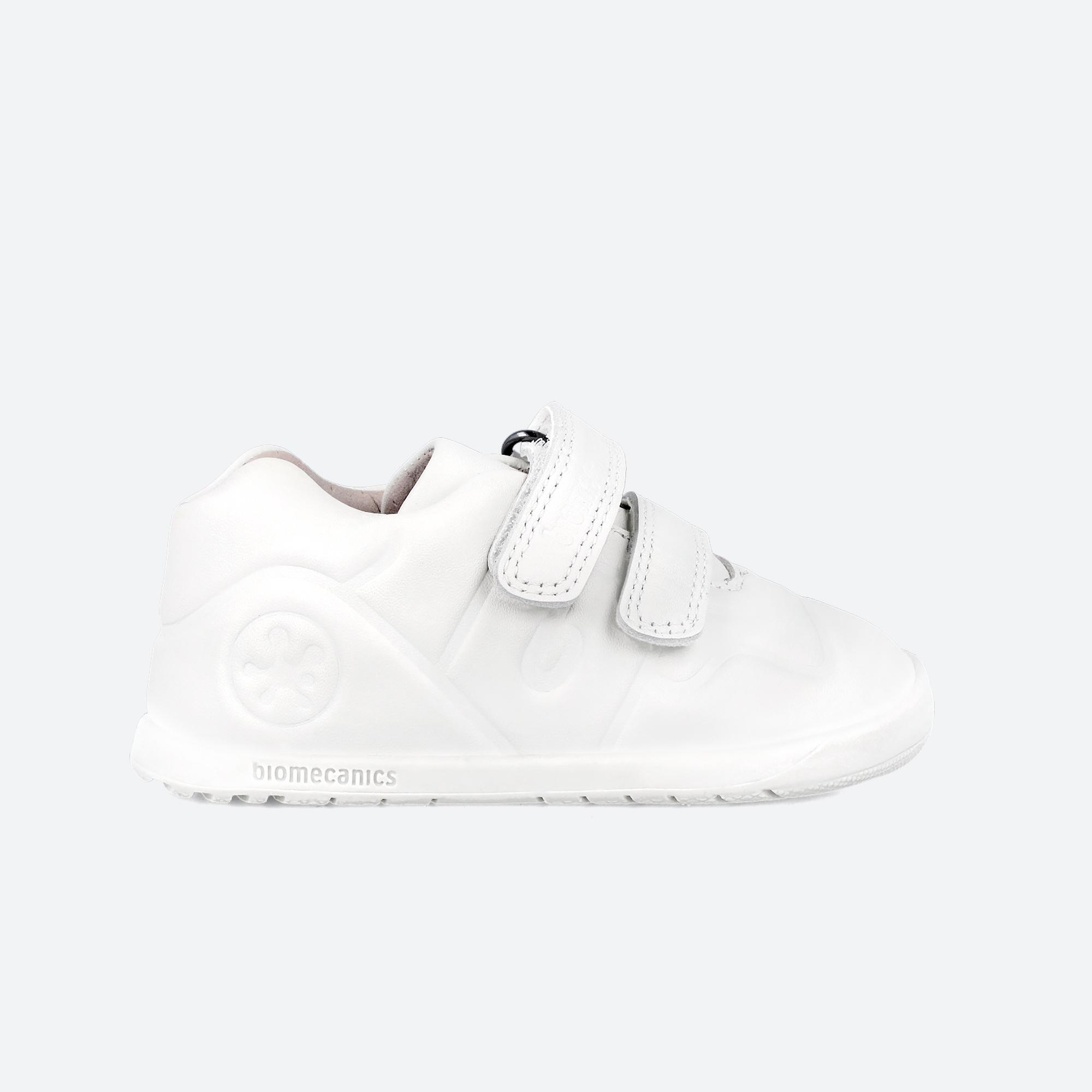 BIOMECANICS Sapatilhas Primeiros Passos Barefoot Bebê Biomecanics 251180E Brancas Adesivo