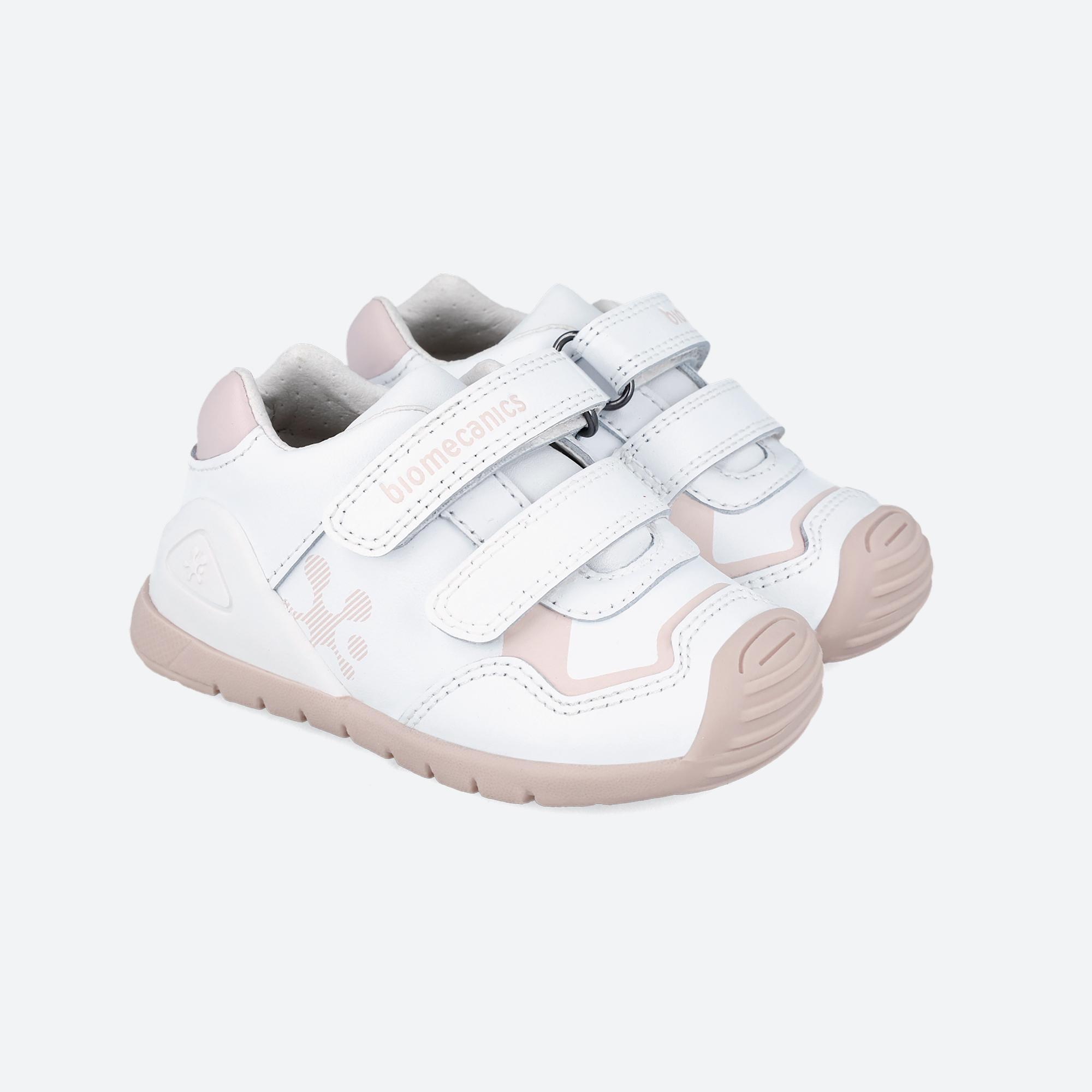 Zapatillas Caminar Bebé Biomecanics 241001B Blancas Doble Cierre Adherente 2/6